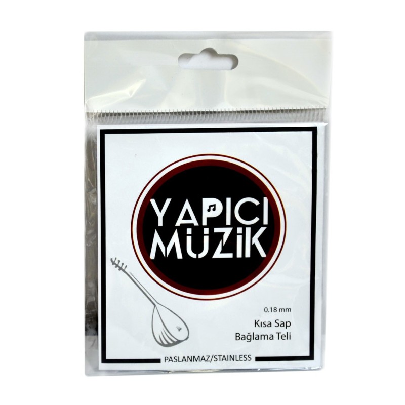 Yapıcı Müzik YPK-018 0,18 Kısa Sap Bağlama Teli Paketli