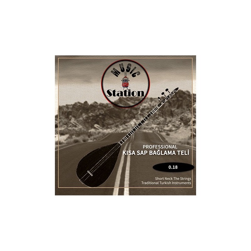Music Station MPP-018 Pyramid 0,18 Profesyonel Kısa Sap Bağlama Teli Paketli