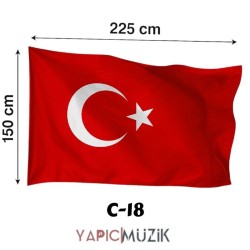 C-18 Tören Bayrağı 150x225