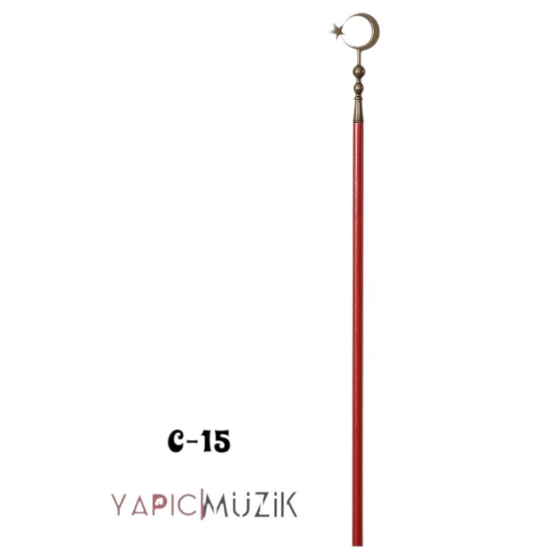 C-15 Ahşap Tören Direği Alemli