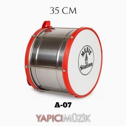 Yapıcı Bando A-07 35 cm. Orkestra Tipi Paslanmaz Trampet İTH. Sabit Mekanizma İTH. Kortlu Askı Kayışlı ve Sopalı