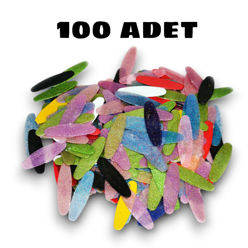 Mitello DS-19S 100 Lü Bağlama Mızrabı Simli Renkli