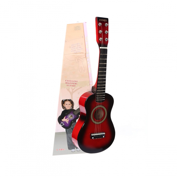 Kırmızı Andres 6 Tel Çocuk Gitar